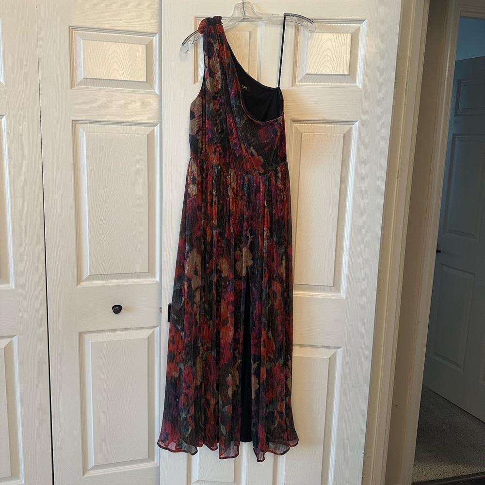 Aidan Mattox Vibrant One-Shoulder Dress